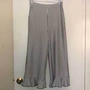 English Factory High-Waisted Ruffled Culottes